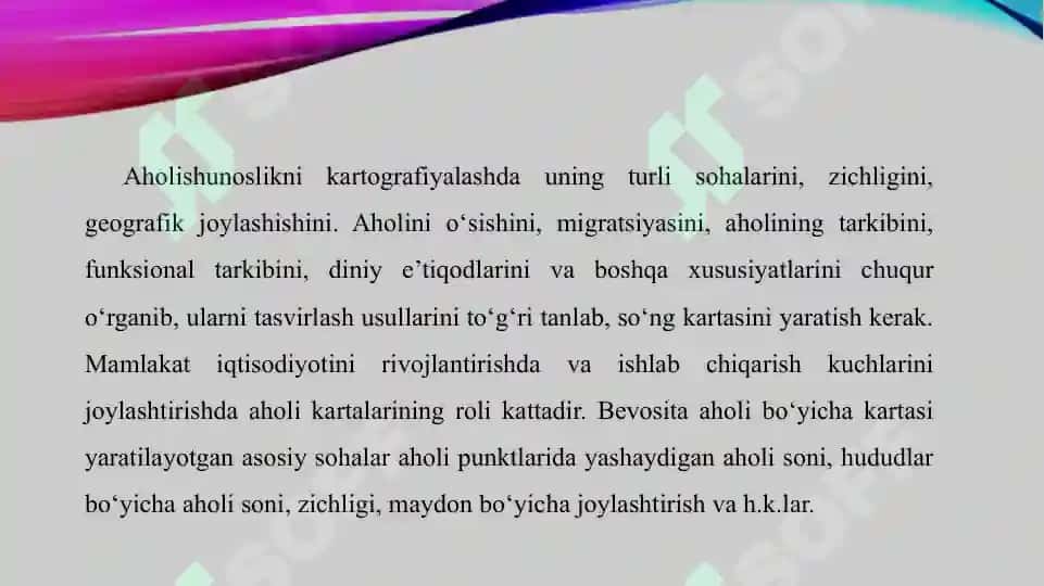 Aholiga xizmat ko'rsatish xaritalari 2
