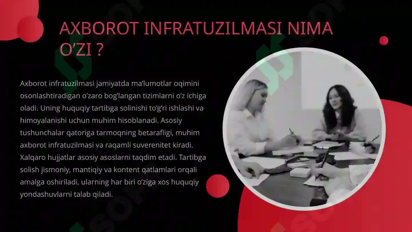 Axborot infratuzilmasining huquqiy asoslari 2