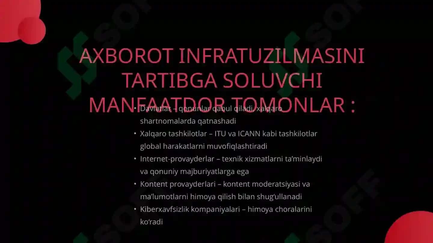 Axborot infratuzilmasining huquqiy asoslari 4