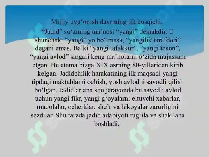 Turkistonda XIX asr oxirlarida milliy uyg’onish jarayonlari 4