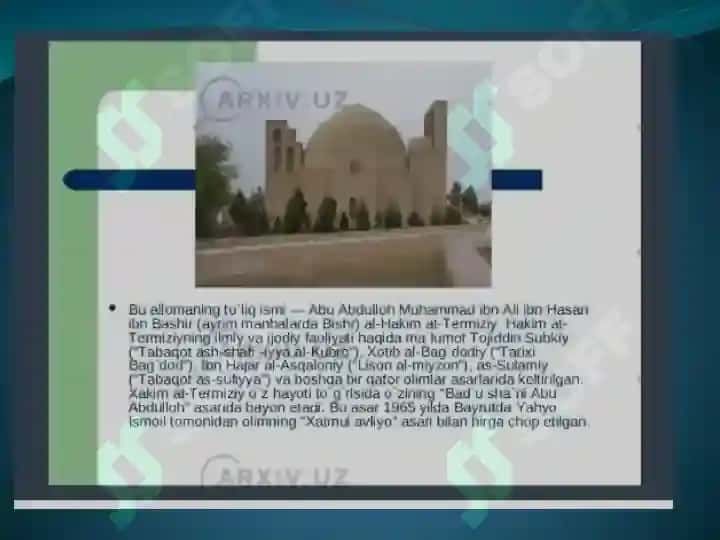 Al-Hakim AT-TERMIZIY HAYOTI VA IJODI 2