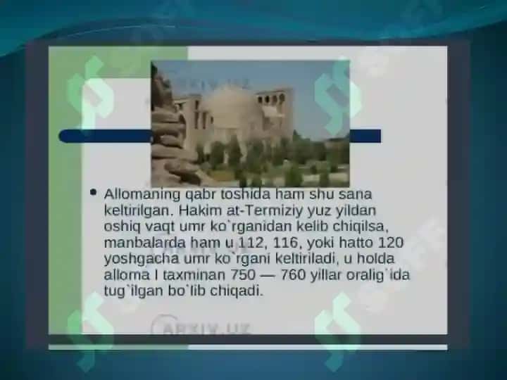 Al-Hakim AT-TERMIZIY HAYOTI VA IJODI 4