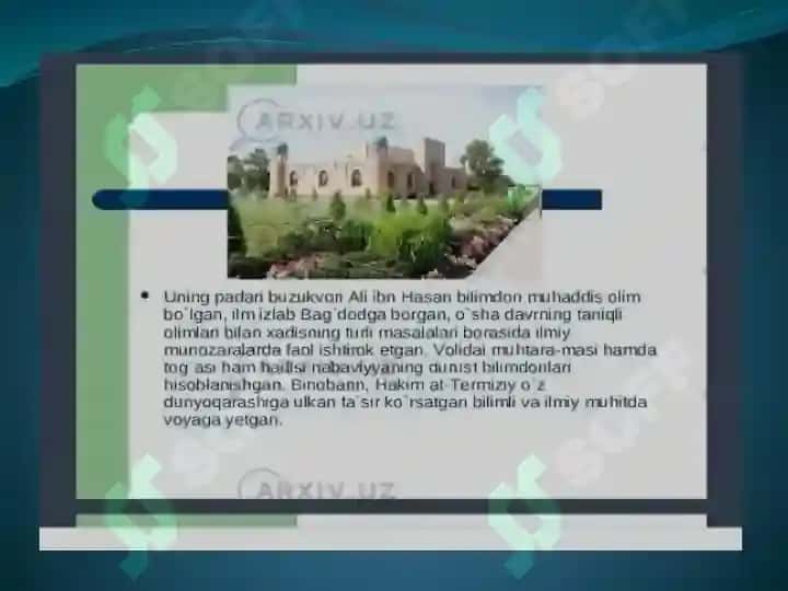 Al-Hakim AT-TERMIZIY HAYOTI VA IJODI 7