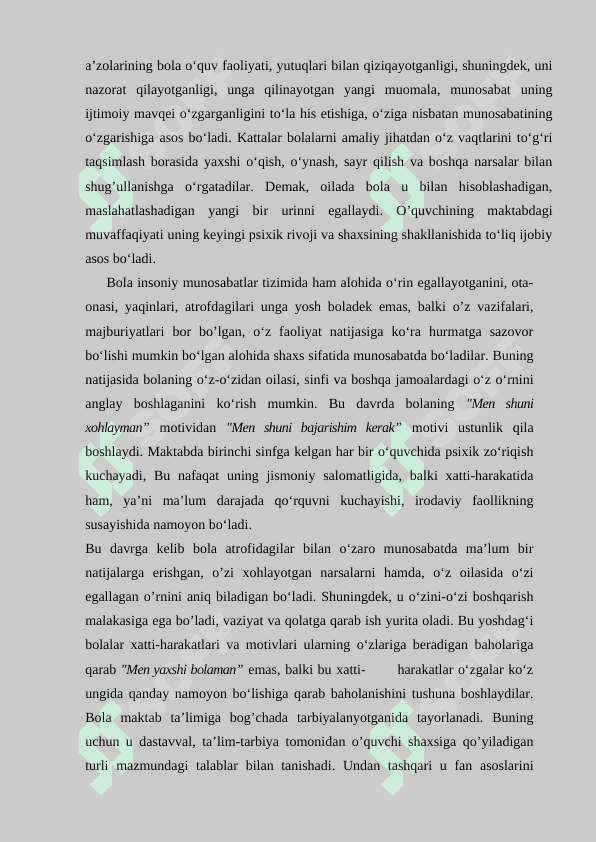 Kichik maktab yoshidagi o’quvchilarning gender xususiyatlarining shakllanishi 7