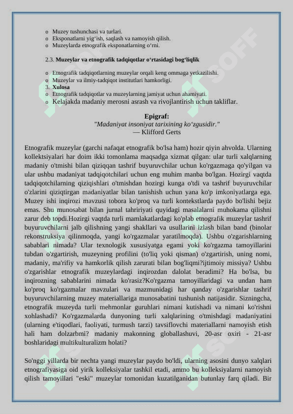 .ETNOGRAFIK TADQIQOTLAR VA MUZEY ISHI 2