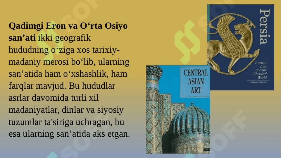 qadimgi eron va o'rta osiyo san'ati 3