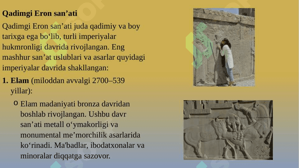qadimgi eron va o'rta osiyo san'ati 4
