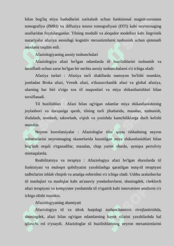 Afaziologiya tarixini o'rganish 2