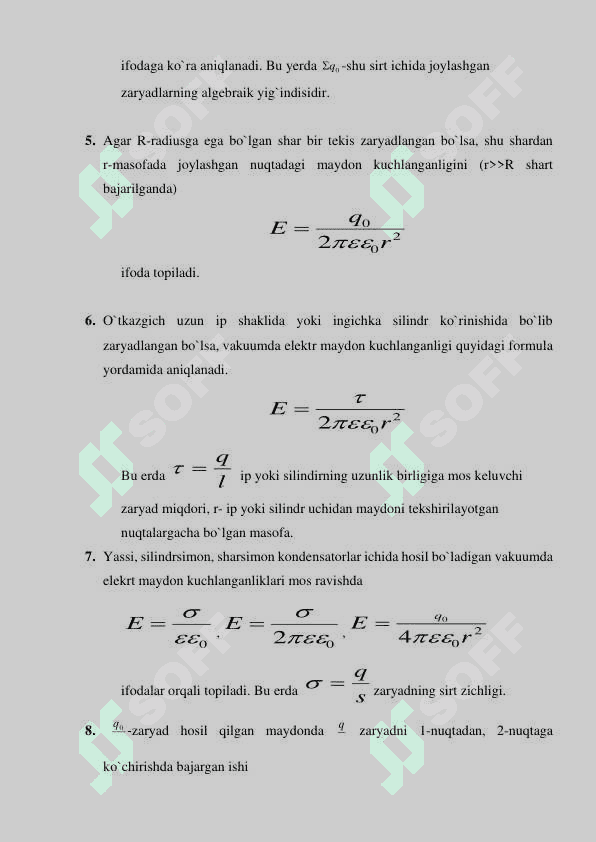Vakuumda elektrostatik maydon. Maydon kuchlanganligi. Elektrostatik  maydon potensiali 2