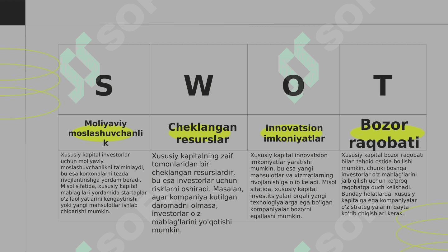 xususiy kapital to'g'risidagi hisobot 4
