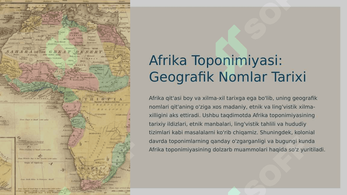 Afrika Toponimiyasi 3