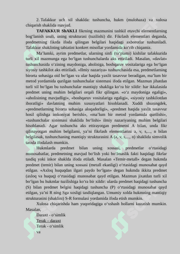 Mantiq bilish nazariyasining tarkibiy qismi 4