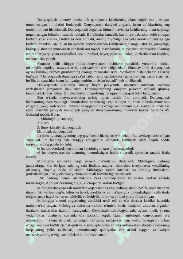 Falsafa fanining predmeti, mazmuni va jamiyatdagi roli 2