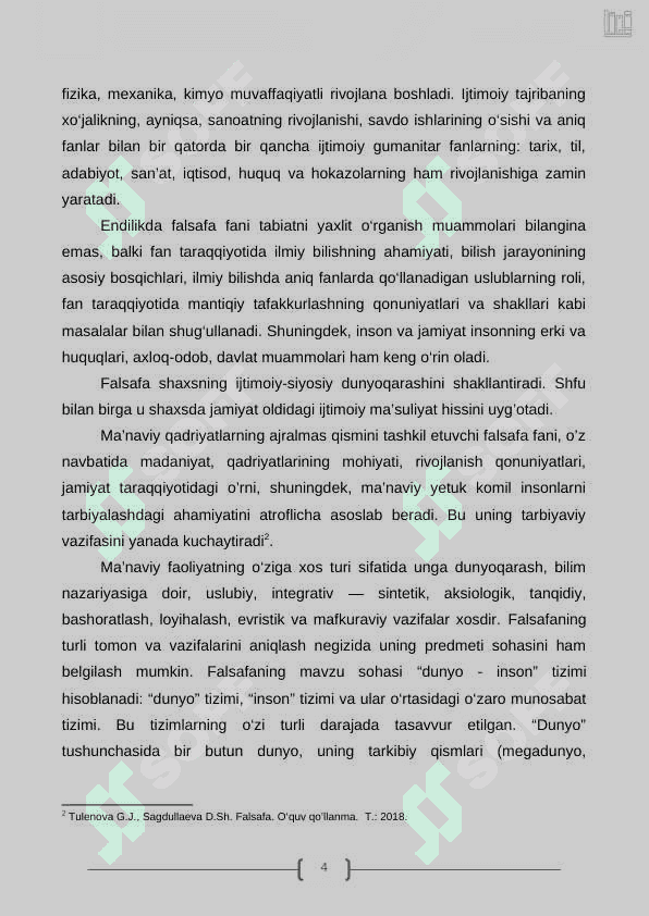 Falsafa va uning  jamiyat hayotidagi  roli 4