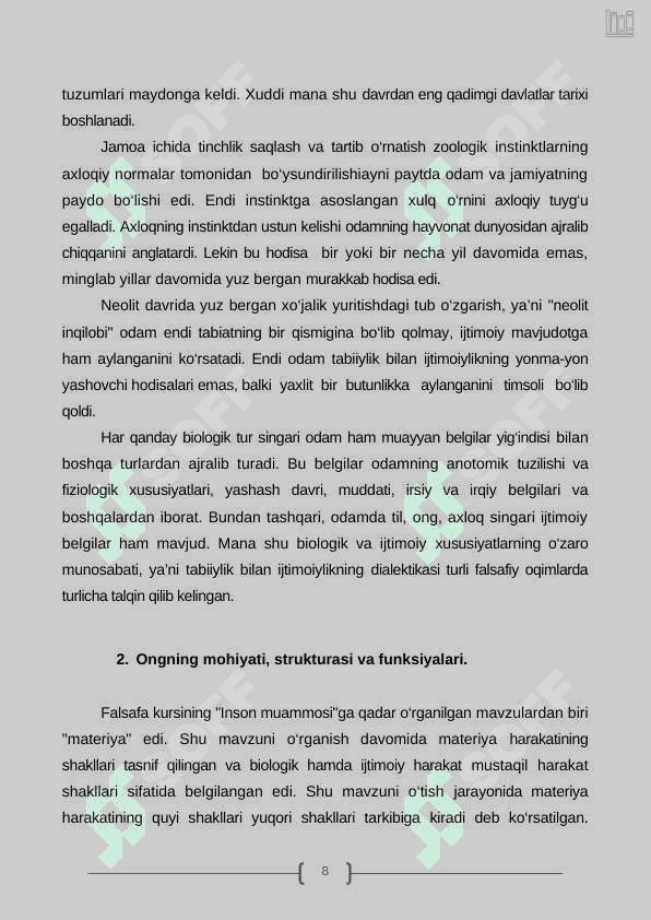 Inson falsafasi (Falsafiy antropologiya) 8