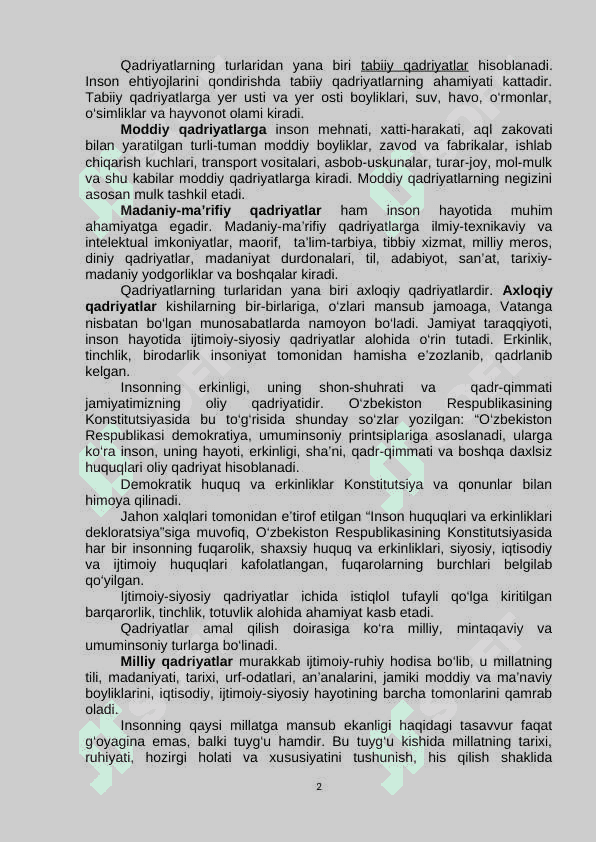 Qadriyatlar  falsafasi  (aksiologiya) 2