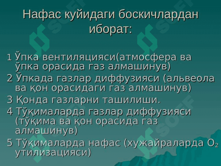 Нафас тизимининг функционал хусусиятлари 5