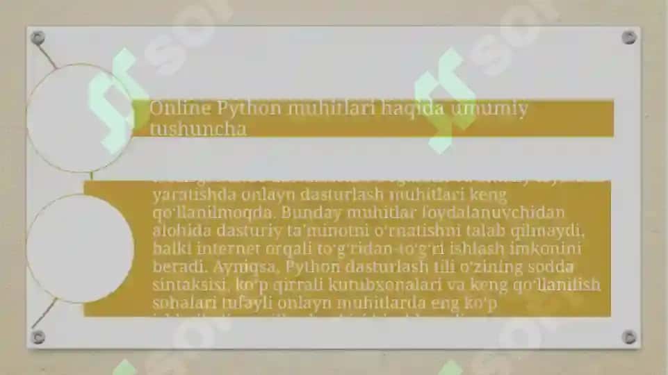 Online python muhitlari bilan ishlash 5