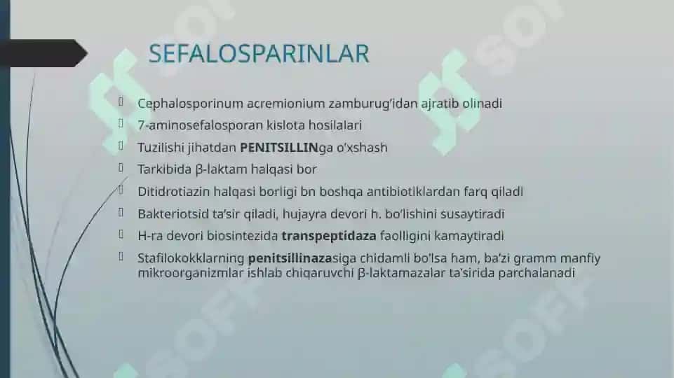 Sefalosparinlar yangi avlodi 2