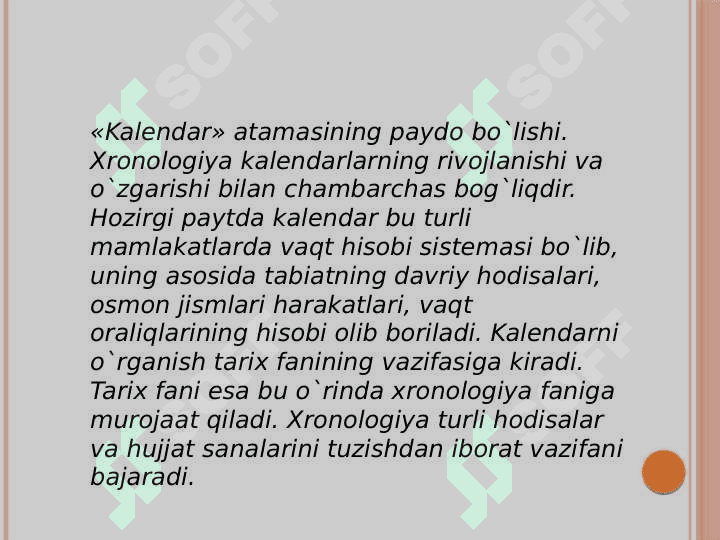 Vaqt va kalendar 2