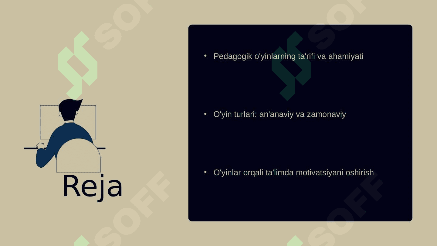 Pedagogik o'yinlar va ularning turlari 2