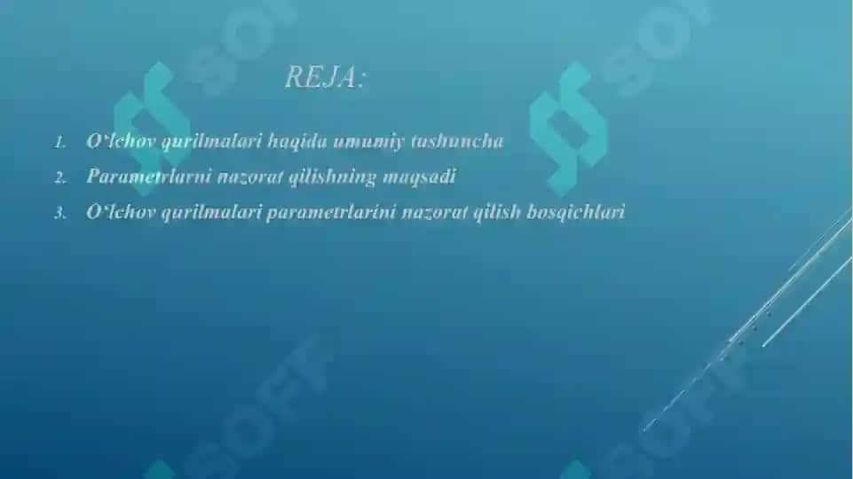 O‘lchov qurilmalarini parametrlarini nazorat qilish 2