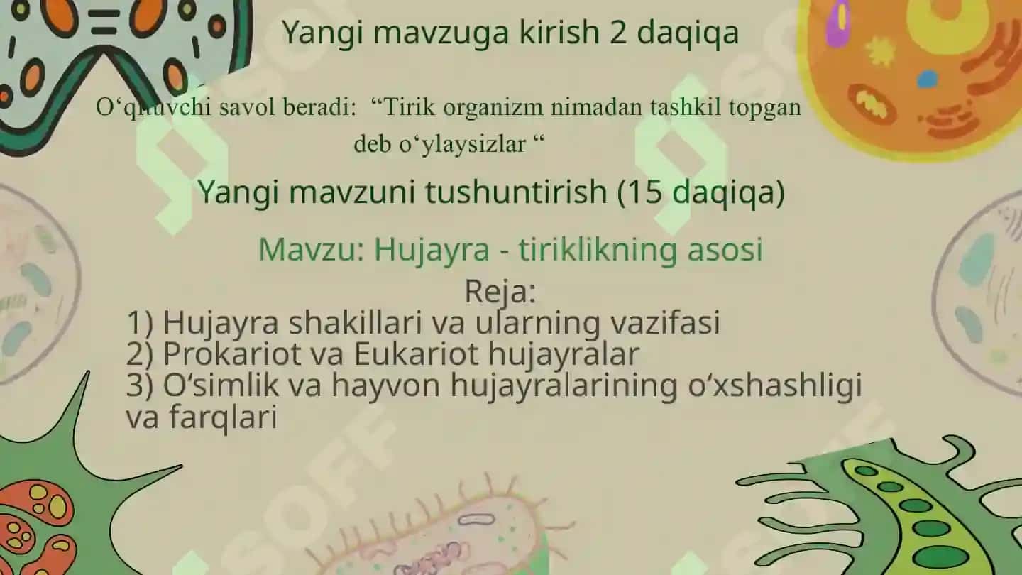 Hujayra tiriklikning asosi taqdimot 2