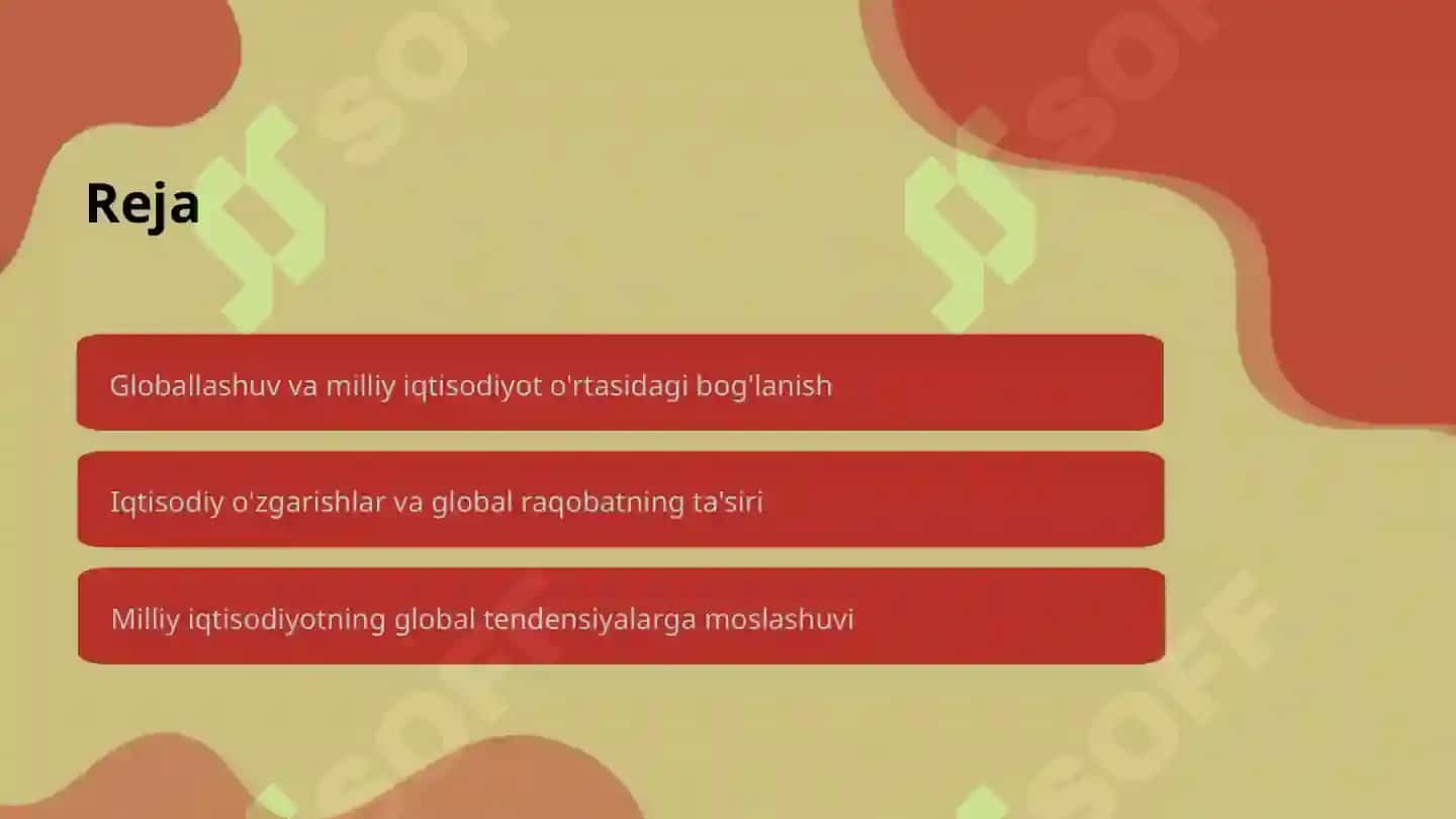 Globallashuvning milliy iqtisodiyotga ta’sir 2