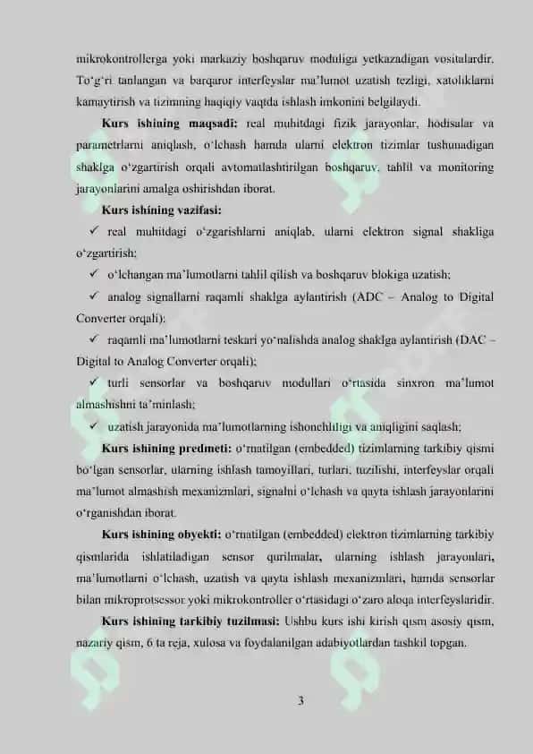 O‘RNATILGAN TIZIMLARDA SENSORLAR VA ULARNING INTERFEYSLARI 3