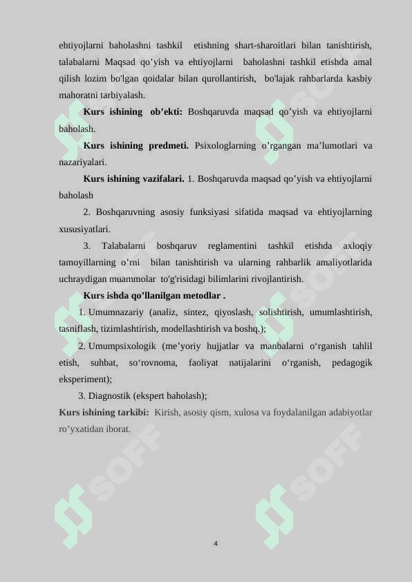 Maqsad qo’yish va ehtiyojlarni baholash boshqaruvning asosiy funksiyasi sifatida 4