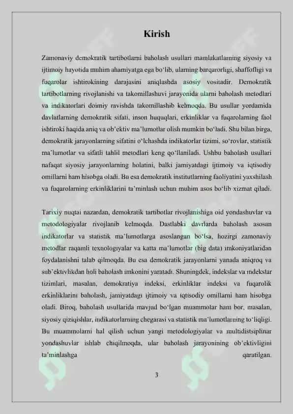 ZAMONAVIY DEMOKRATIK TARTIBOTLARNI BAHOLASH USULLARI 3