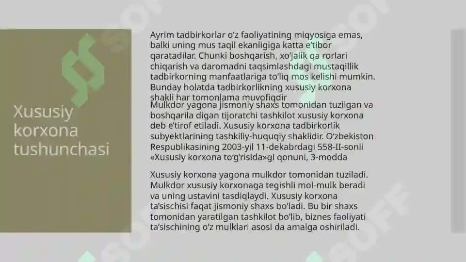 XUSUSIY KORXONA 3