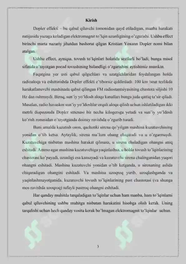 Dopler effekti va uning qo'llanilishi 3