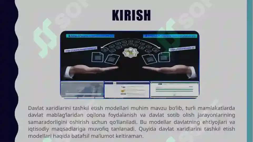 Davlat xaridlarini tashkil etish modellari 2