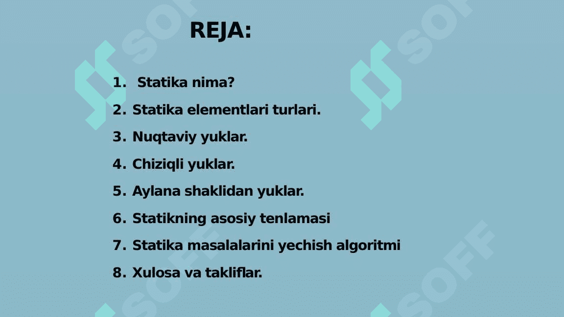 Statika elementlari. 2