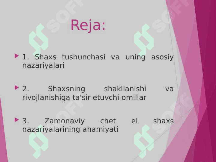Chet el psixologiyasida shaxs nazariyasi 2