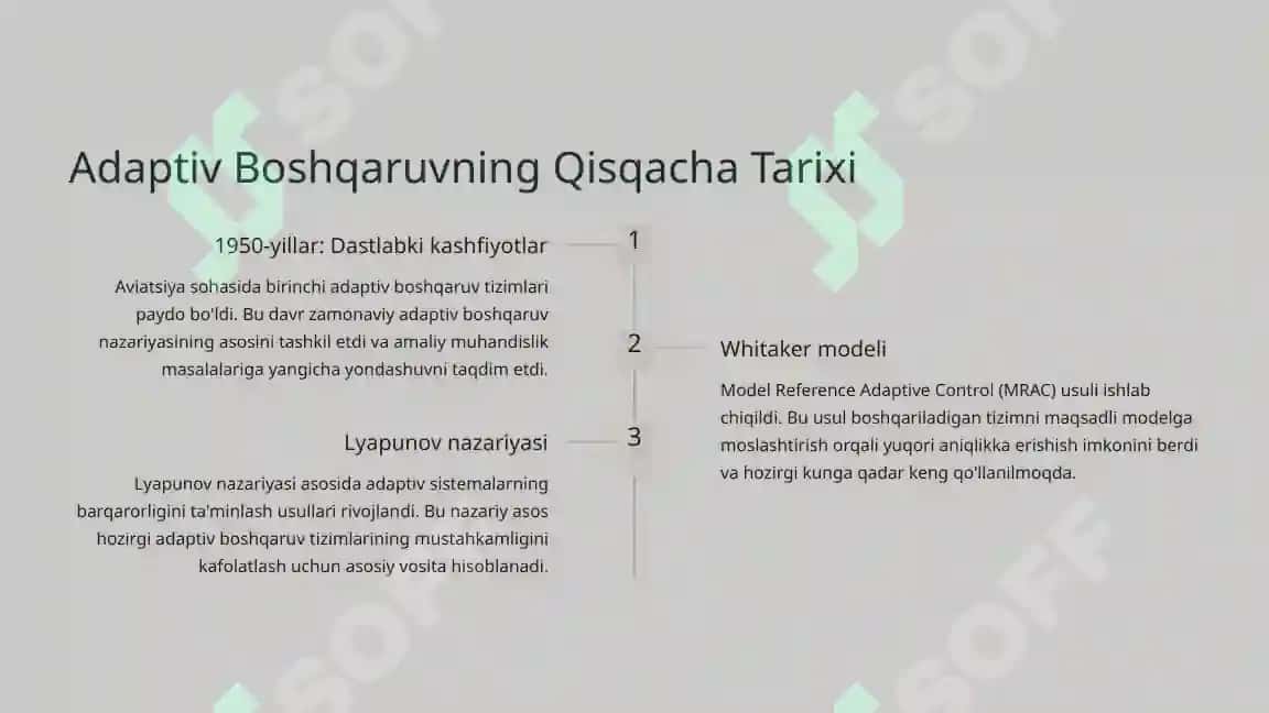 Oddiy Adaptiv Sistemalar: Identifikatsiya va Boshqaruv Jarayonlari 3