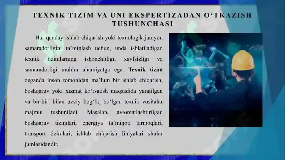 Texnik tizmni ekspertizadan oʻtkazishni tashkil etish 3
