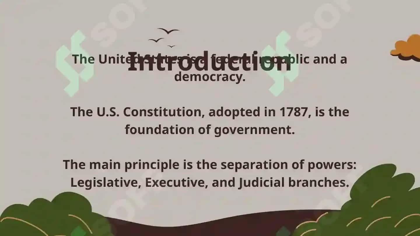 The government and state structure of the USA 3