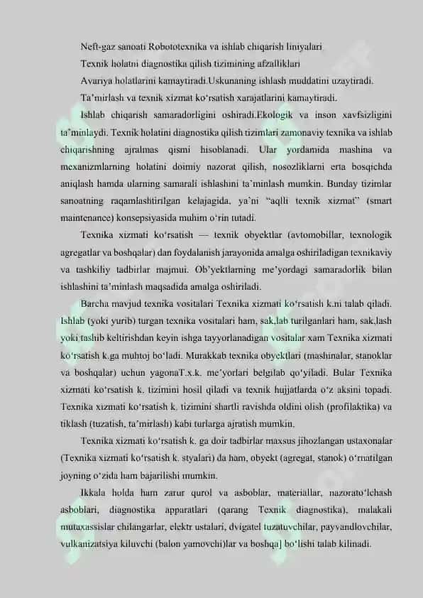 TEXNIK HOLATINI DIAGNOSTIKA QILISH TIZIMLARI 4