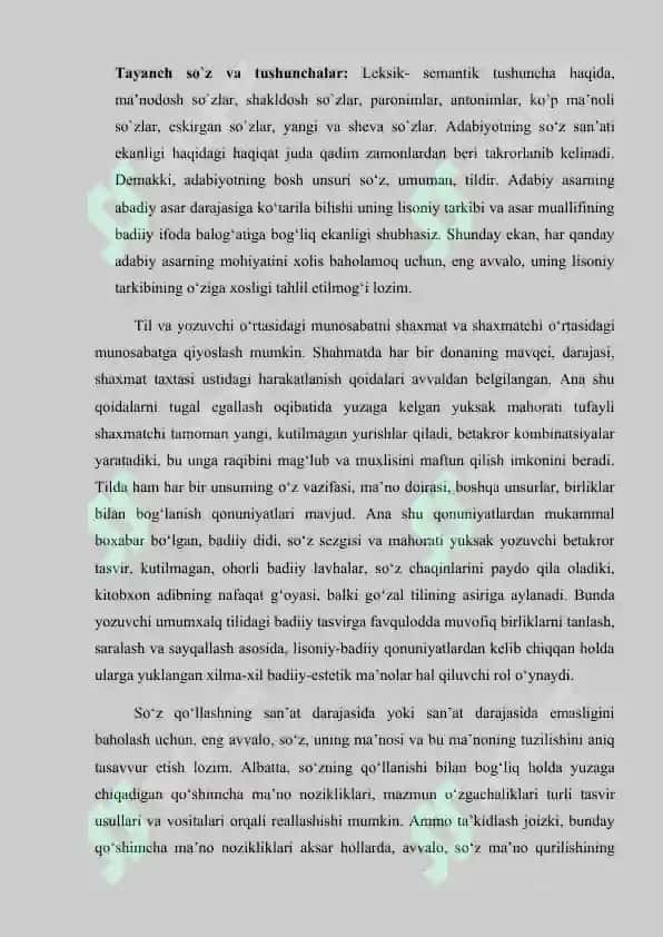 Badiiy matnning leksik-semantik xususiyatlari 2