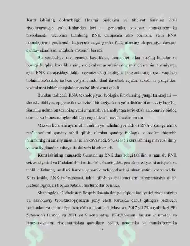 GENOMNING RNK DARAJASIDAGI TAHLILI 3