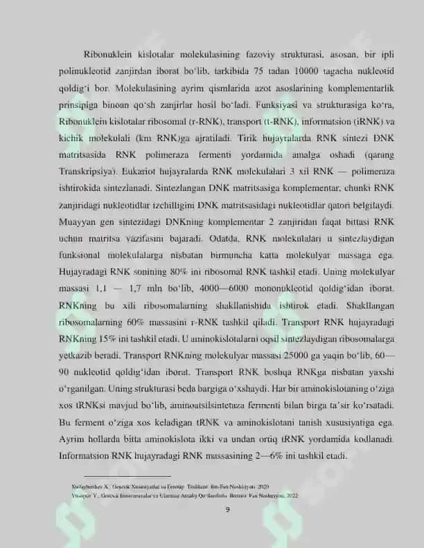 GENOMNING RNK DARAJASIDAGI TAHLILI 7