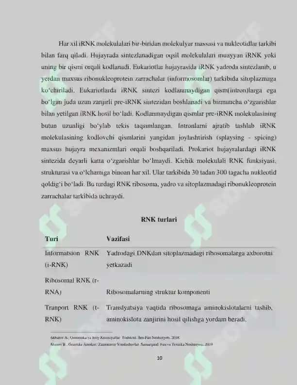 GENOMNING RNK DARAJASIDAGI TAHLILI 8