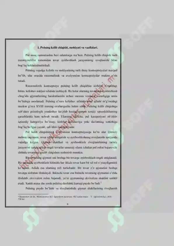 Pulning kelib chiqishi, mohiyati va funksiyalari 6