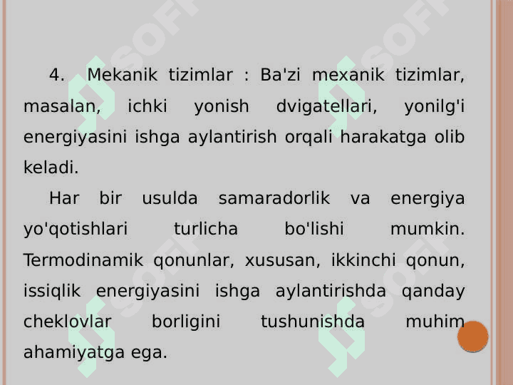 Issiqlik energiyasini ishga aylanishi. Karlo sikli. FIK. 1