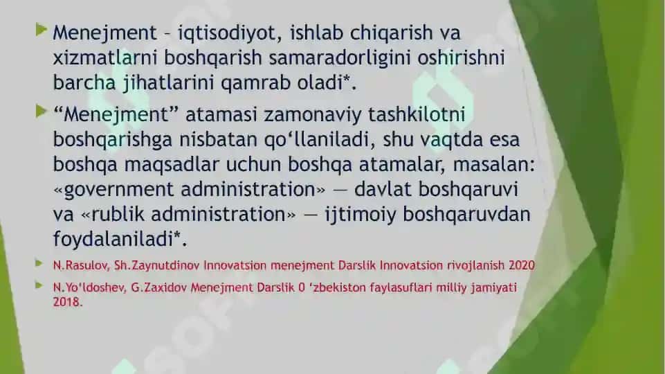 Menejmentning nazariy asoslari 3