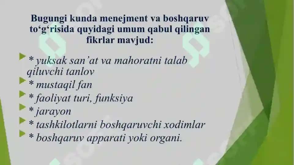 Menejmentning nazariy asoslari 6
