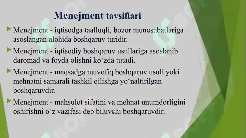 Menejmentning nazariy asoslari 7