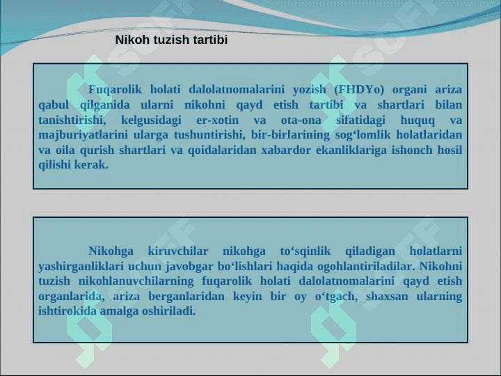 Nikoh tuzish tartibi va shartlari 7